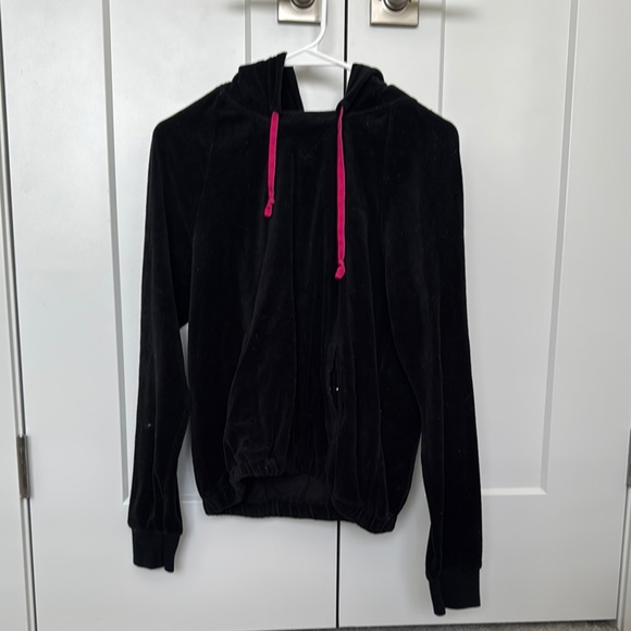 TNA Sweaters - TNA Black Hoodie with Pink Accents